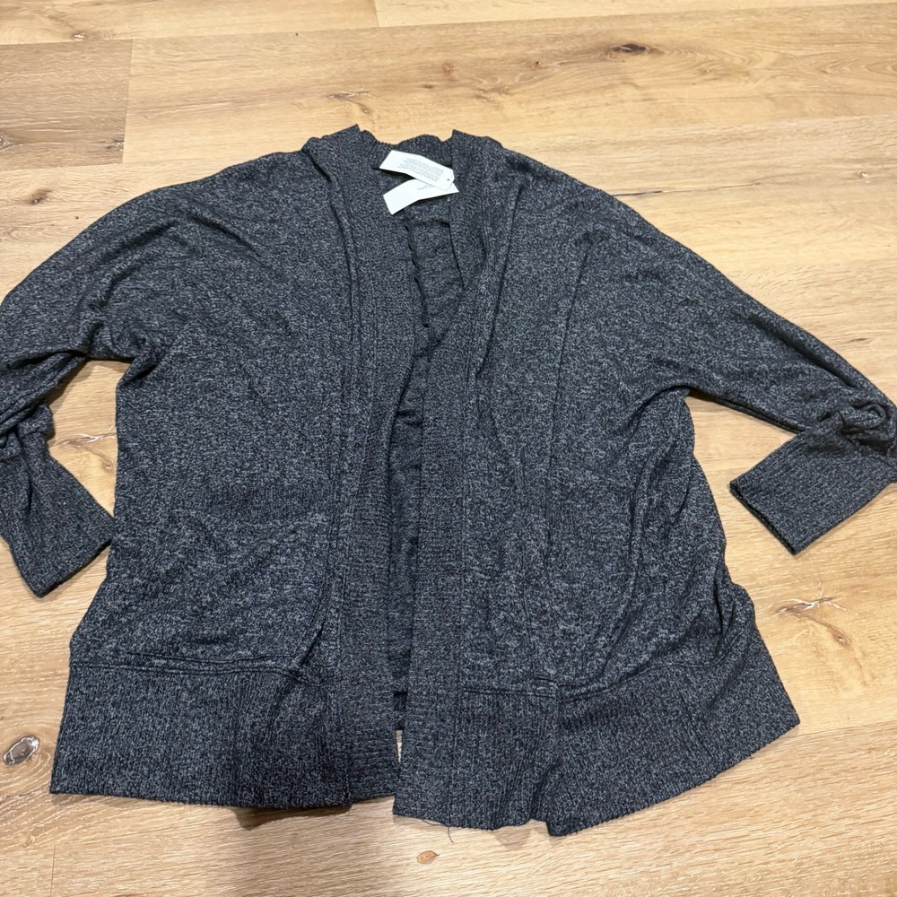 American Eagle Soft & Sexy Plush Open Front Cardigan Gray Marl Womens Medium NWT